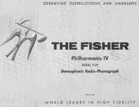 Fisher PHILHARMONIC-4-P-29 - Owners Manual 